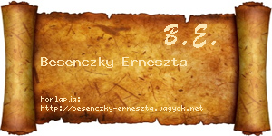 Besenczky Erneszta névjegykártya